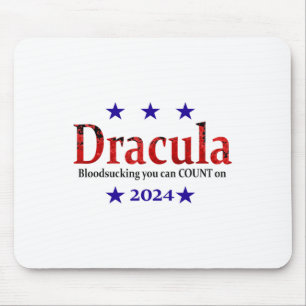 Dracula Election Sign - Funny Halloween And Humour Mouse Pad