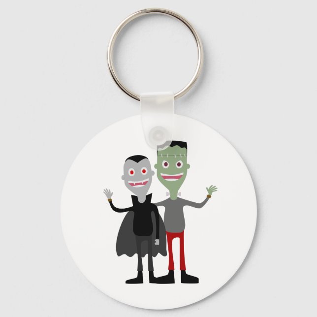 Dracula & Frankenstein Key Ring (Front)