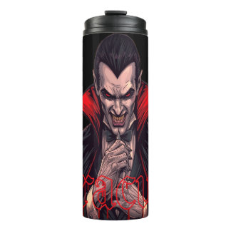 Dracula Gothic Horror Halloween Thermal Tumbler