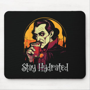Dracula Halloween Scary Trick Or Treat Spooky Vamp Mouse Pad