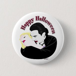 Dracula, Happy Halloween 6 Cm Round Badge