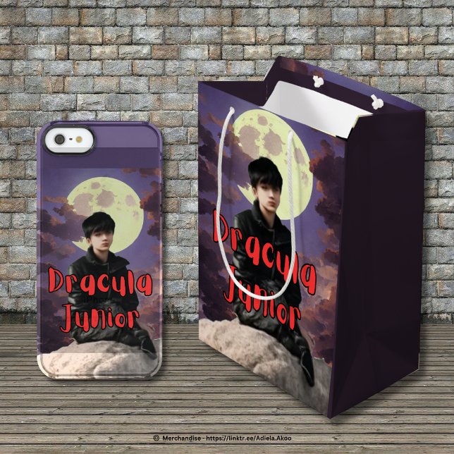 Dracula Junior - Medium Gift Bag (DJ Gift Bag & Phone Case designed by Poet Adiela Akoo. Browse my store 4 more interesting finds now!)