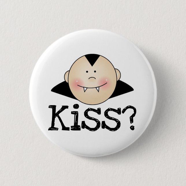 Dracula Kiss 6 Cm Round Badge (Front)