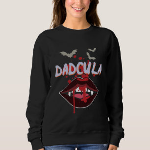 Dracula Mouth and Bat For Halloween Horror Night Sweatshirt