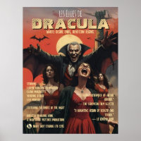 Dracula Poster Gothic Vampire Dark Horror Art