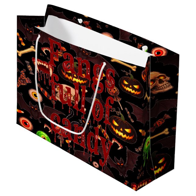 Dracula’s Candy Nightmare Large Gift Bag (Front Angled)