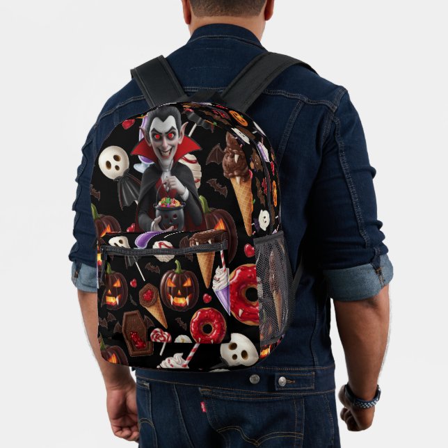 Dracula’s Halloween Candy Printed Backpack (Insitu (Model))