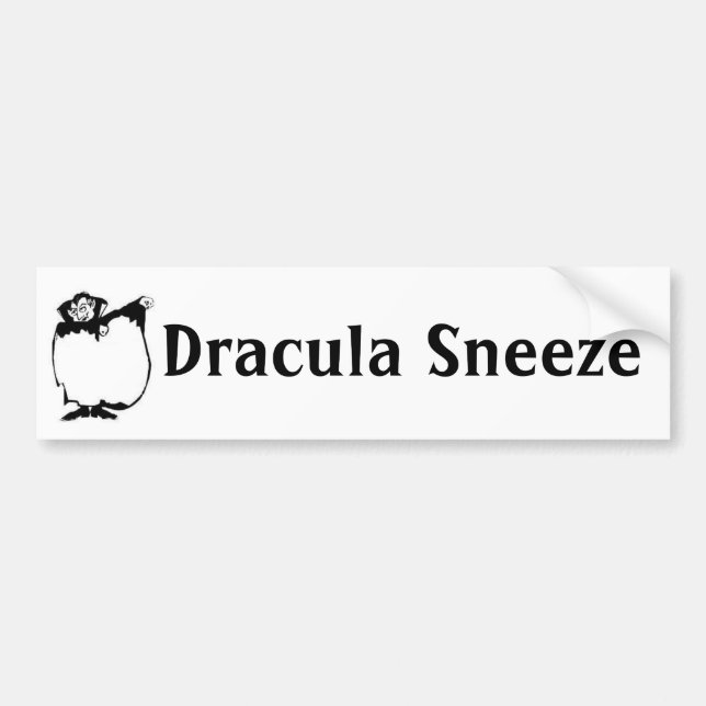 Dracula Sneeze Bumper Sticker (Front)