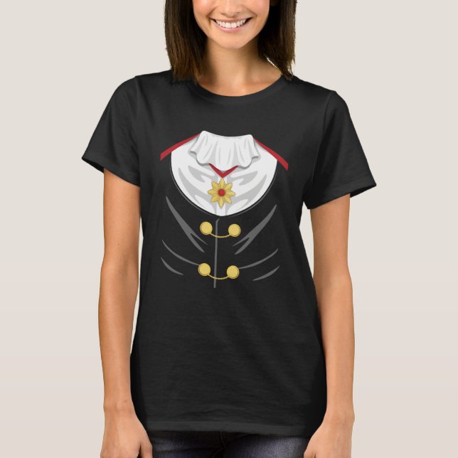 Dracula Tuxedo Lazy Halloween Costumes for Vampire T-Shirt (Front)