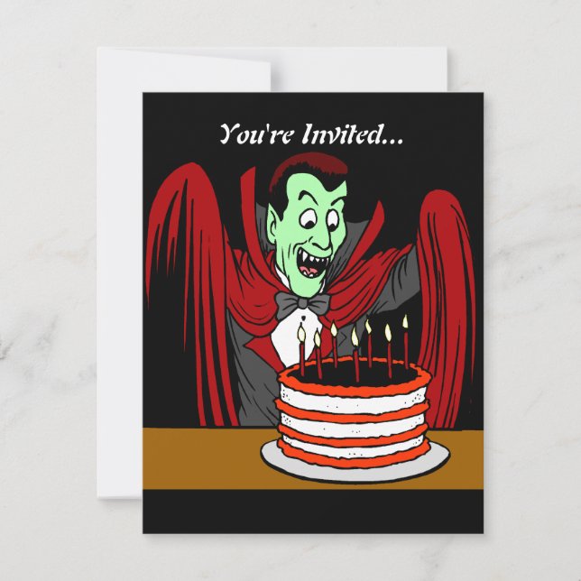 Dracula Vampire | Halloween Birthday Invitation (Front)