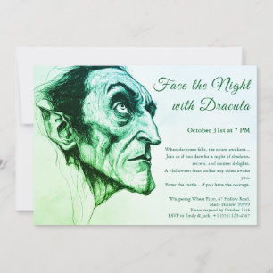 Dracula Vampire Halloween Party Invitation 