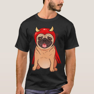 Dracula Vampire Pug Cute Dog Halloween Costume Pug T-Shirt