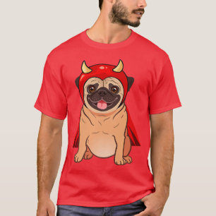 Dracula Vampire Pug Cute Dog Halloween Costume Pug T-Shirt