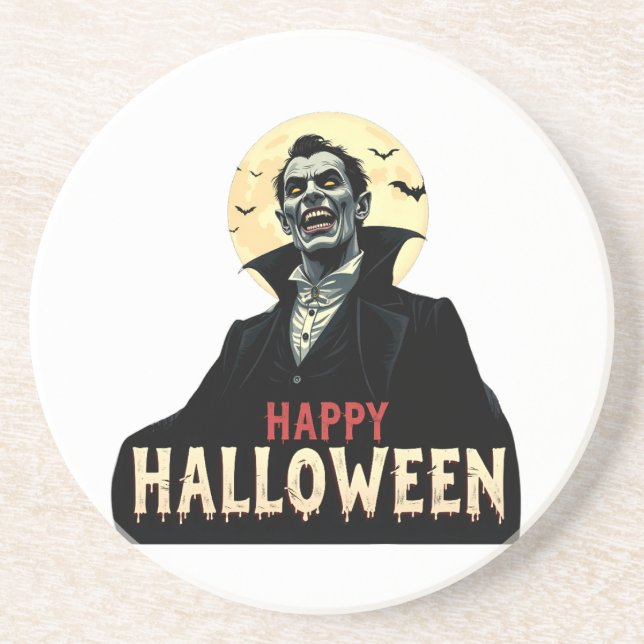 Dracula Wishes You a Spooky Night Coaster (Front)