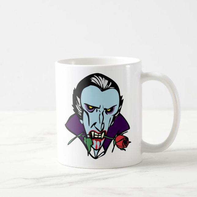 DRACULA WITH ROSE COFFEE MUG (Right)