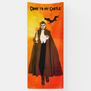 Dracula's Castle Halloween Party  Banner