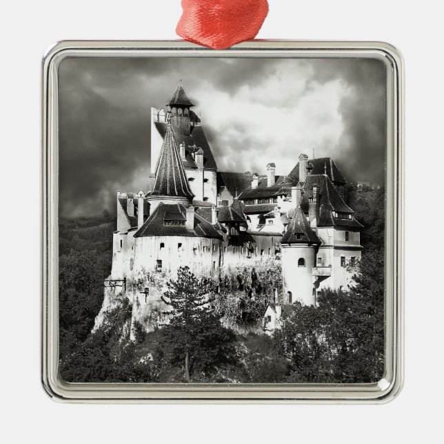 Dracula's Castle, Transylvania Metal Tree Decoration (Front)