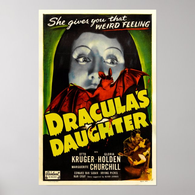 Dracula's Daughter Vintage Movie Poster (Front)