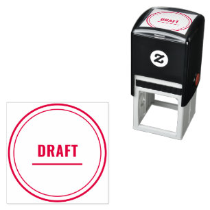DRAFT file clean elegant round seal Self-inking Stamp