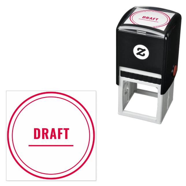 DRAFT file clean elegant round seal Self-inking Stamp (In Situ)