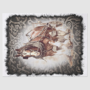 Draft Horse Decoupage Tissue Paper
