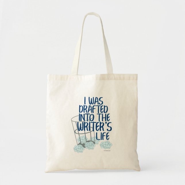 Drafted Writers Life Book Author Design Tote Bag (Front)