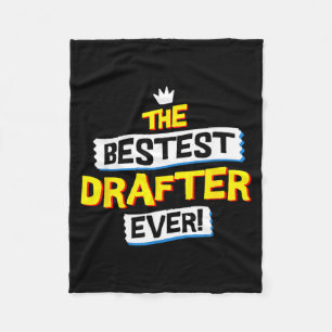 Drafter Job Occupation Funny Sarcastic Quote Fleece Blanket