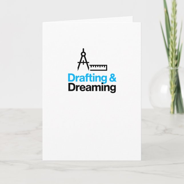 Drafting & Dreaming - Architect & Creative Process Card (Front)