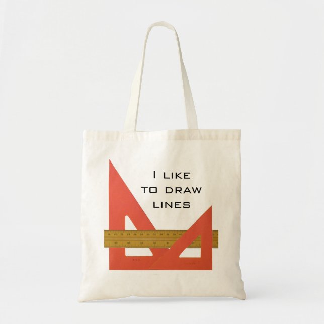 Drafting Triangles and Scale Tote Bag (Front)