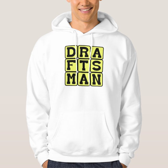 Draftsman, Technical Plan Creator Hoodie (Front)