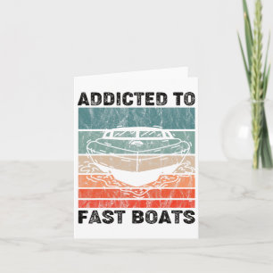Drag Boat Racing Speedboat Racer Race Boating Moto Card