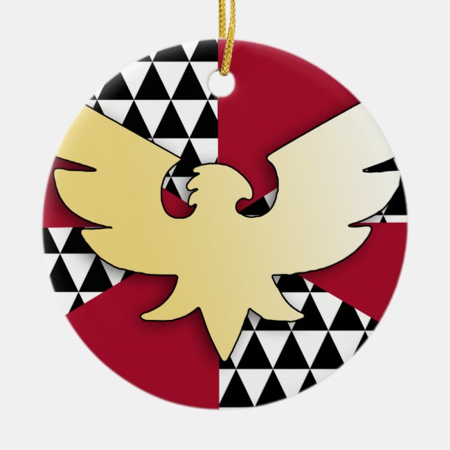 Drag Pride Flag Ceramic Ornament (Front)