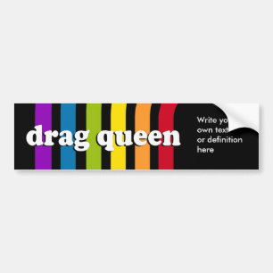 DRAG QUEEN Definition Bumper Sticker