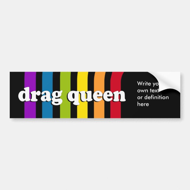 DRAG QUEEN Definition Bumper Sticker (Front)