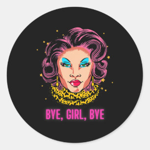 Drag Queen Doll Drag Queen Face Graphic Drag Queen Classic Round Sticker