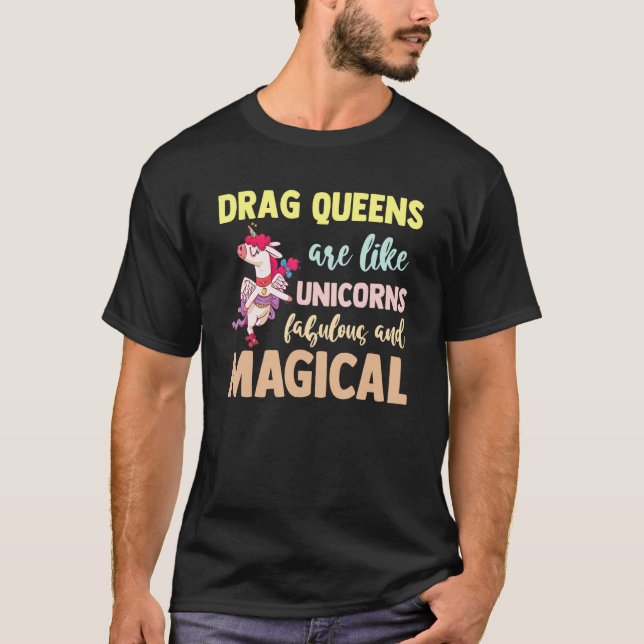 Drag Queen LGBTQ Pride Gay Rights Make Up Gender E T-Shirt (Front)