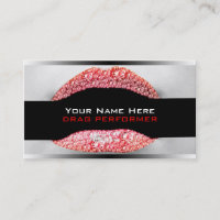 Drag Queen Red Diamond Bling Business Cards