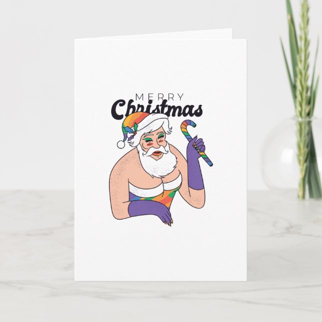 Drag queen santa card (Front)
