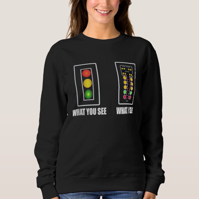 Drag Racing Christmas Tree Drag Racer Dragster Tan Sweatshirt (Front)