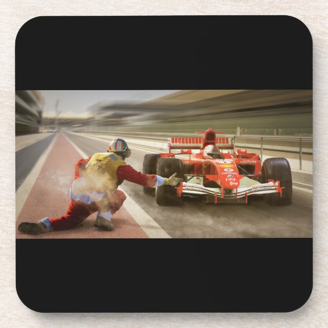 Drag Racing coasters.  Set of six. Coaster (Front)