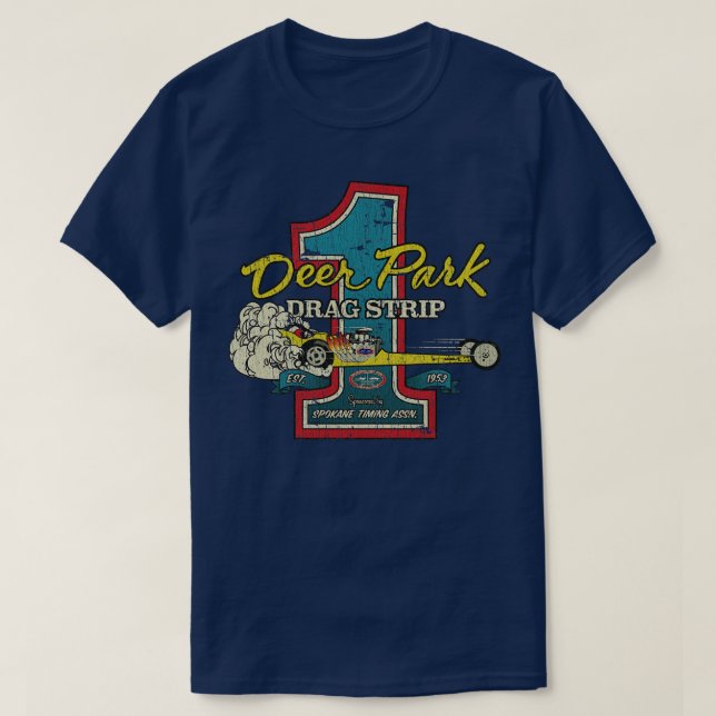 Drag Racing Deer Park Drag Strip 1953  T-Shirt (Design Front)