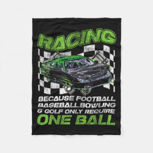 Drag Racing Race Car Retro Vintage Racing Because Fleece Blanket