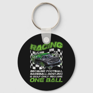Drag Racing Race Car Retro Vintage Racing Because Key Ring