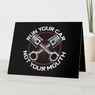 Drag Racing Race Car Vintage Run Your Car Not Your Card