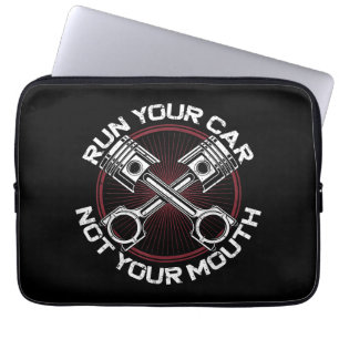 Drag Racing Race Car Vintage Run Your Car Not Your Laptop Sleeve