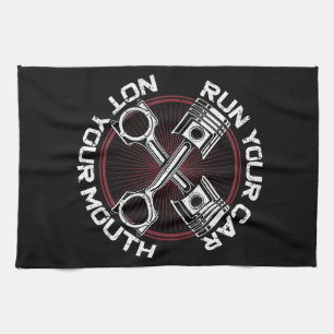 Drag Racing Race Car Vintage Run Your Car Not Your Tea Towel