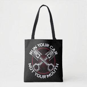 Drag Racing Race Car Vintage Run Your Car Not Your Tote Bag
