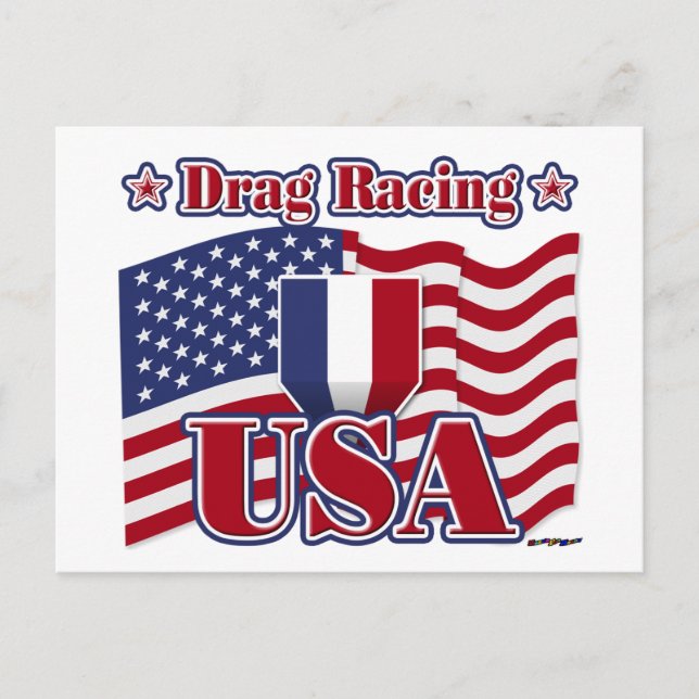 Drag Racing USA Postcard (Front)