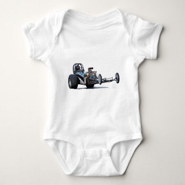 Drag Racing & Vintage Dragsters Baby Bodysuit (Front)