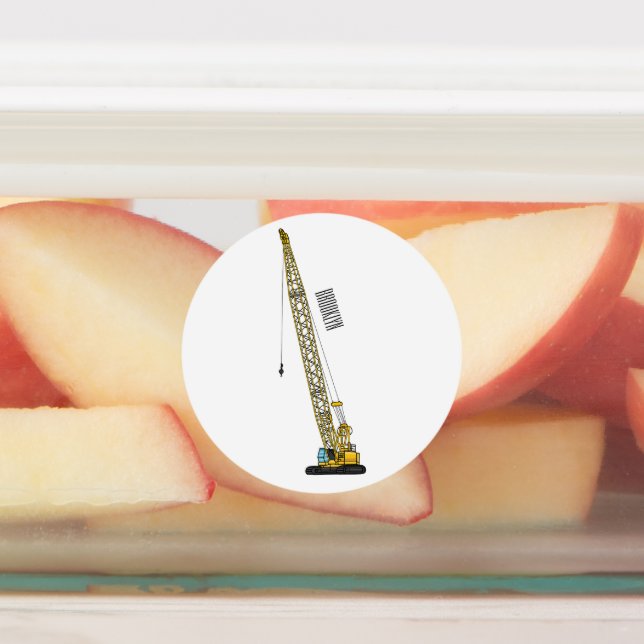 Dragline excavator cartoon illustration (Affixed)